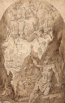 An angel showing Christ in glory at St. Jerome by Filippo Bellini - Auction record, sale price, and art valuation. Compare with similar artists and explore comparable artworks.