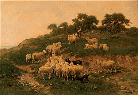 Berger et moutons by Theodore Antoine Louis Jourdan - Auction record, sale price, and art valuation. Compare with similar artists and explore comparable artworks.
