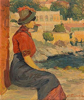 Femme assise sur la corniche. by Georges Pomerat - Auction record, sale price, and art valuation. Compare with similar artists and explore comparable artworks.