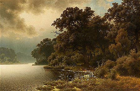 Sample artwork by Julius Monien (1842 - 1897), known for portrait, forest and seascape painting - View similar artists and auction records