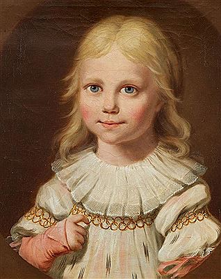 Three: Portrait of Charlotte Catherine Jacobine Leonhard as a Child by Friedrich Bury - Auction record, sale price, and art valuation. Compare with similar artists and explore comparable artworks.