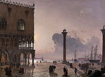 The Piazzetta di San Marco by Moonlight by Friedrich Nerly I - Auction record, sale price, and art valuation. Compare with similar artists and explore comparable artworks.