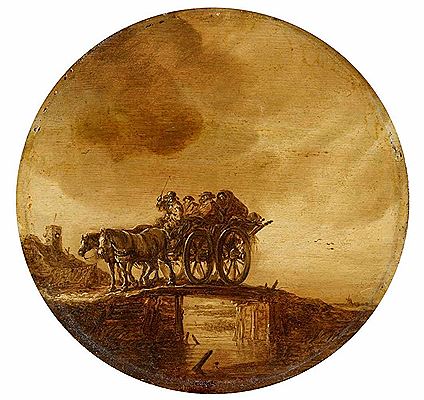 Besetzter zweispänniger Pferdewagen überquert eine Holzbrücke by Maerten Fransz van der Hulft - Auction record, sale price, and art valuation. Compare with similar artists and explore comparable artworks.