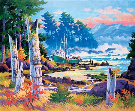 Totem Poles, Gwai Haanas Nat. Park, Queen Charlotte Islands
