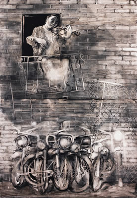 Concert in the Alley (Concert dans L'lmpasse) by Onib Olmedo - Auction record, sale price, and art valuation. Compare with similar artists and explore comparable artworks.