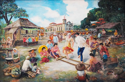 Barrio Fiesta by Fortunato Jervoso - Auction record, sale price, and art valuation. Compare with similar artists and explore comparable artworks.