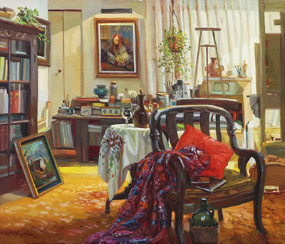 Sample artwork by Sofronio Y Mendoza (Born 1934), known for landscape, seascape, still life, interior scene painting - View similar artists and auction records