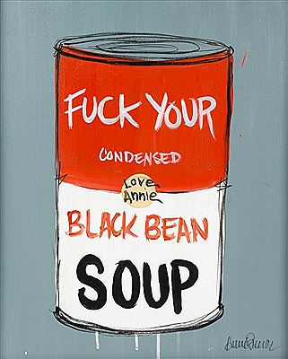 BLACK BEAN SOUP by Annie Preece - Auction record, sale price, and art valuation. Compare with similar artists and explore comparable artworks.