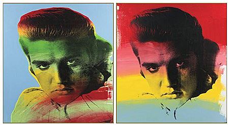 ELVIS DIPTYCH, circa 1990 by Steve Kaufman - Auction record, sale price, and art valuation. Compare with similar artists and explore comparable artworks.