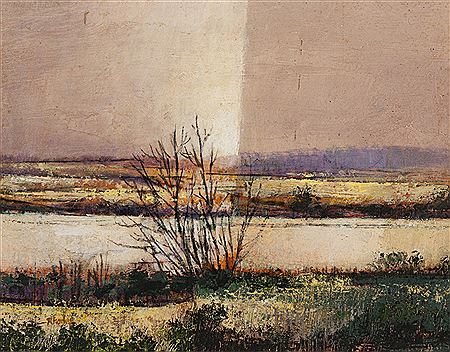 Snow across the lake by Mickey Rhodes - Auction record, sale price, and art valuation. Compare with similar artists and explore comparable artworks.