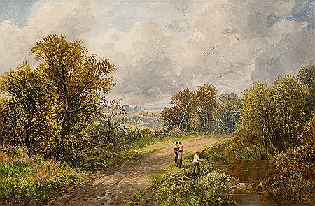 Fisherman at a stream