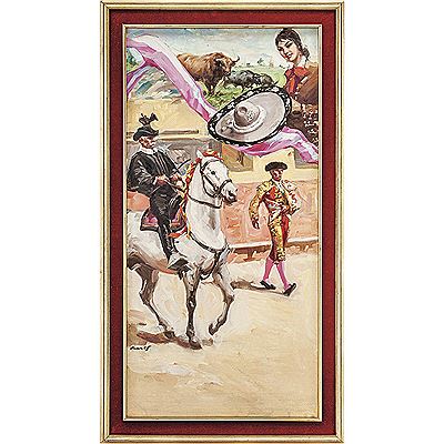 FIESTA TAURINA by Francisco Montes Flores - Auction record, sale price, and art valuation. Compare with similar artists and explore comparable artworks.