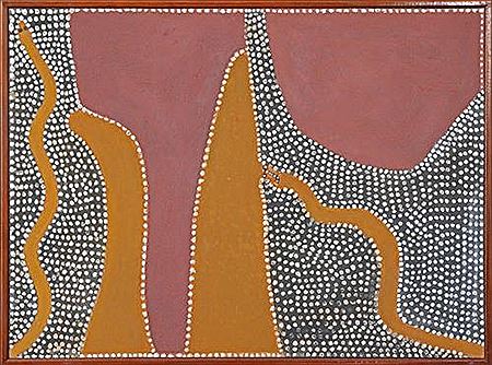Termite Mounds in Moolamoor Country, 1994 by Paddy Carlton - Auction record, sale price, and art valuation. Compare with similar artists and explore comparable artworks.