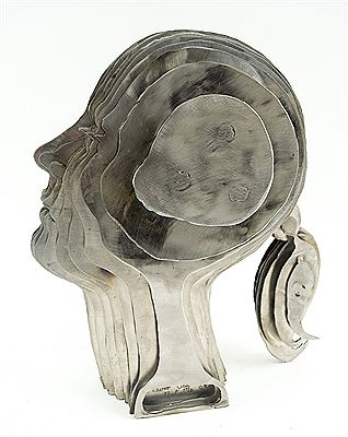 Metal head sculpture by Ray Lonsdale - Auction record, sale price, and art valuation. Compare with similar artists and explore comparable artworks.