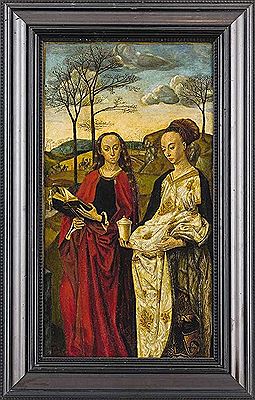 Margareta von Antiochia und Maria Magdalena. Zwei Heilige nach dem originalen rechten Flügel des Portinari Altars in den Uffizien in Florenz von Hugo von der Goes (1435-1482) by Carl Max Rebel - Auction record, sale price, and art valuation. Compare with similar artists and explore comparable artworks.