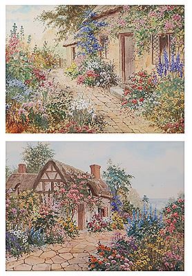 Pair; A Devonshire garden and A Shropshire garden