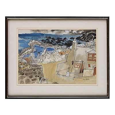 GARDENSTOWN. OCHRE AND BLUE