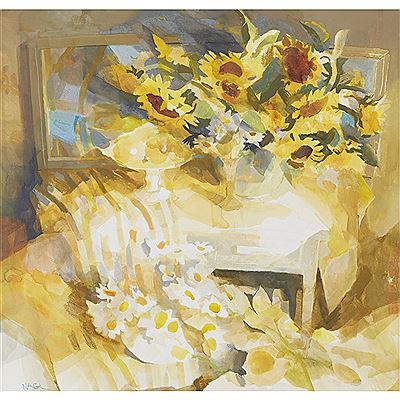 STILL LIFE OF SUNFLOWERS