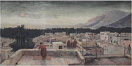 Femmes arabes conversant sur les toits de la ville en Afrique du Nord by Jean Darley - Auction record, sale price, and art valuation. Compare with similar artists and explore comparable artworks.