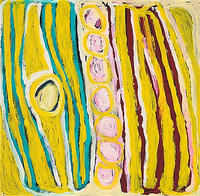 Sample artwork by Nora Nungabar (Born c. 1920), known for aboriginal art - View similar artists and auction records