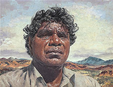 Portrait of Albert Namatjira by Alfred Herbert Cook - Auction record, sale price, and art valuation. Compare with similar artists and explore comparable artworks.
