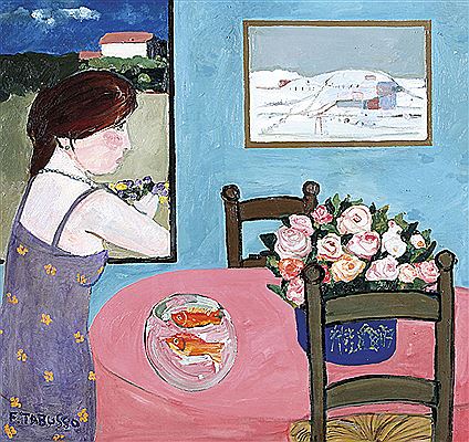 Donna con fiori