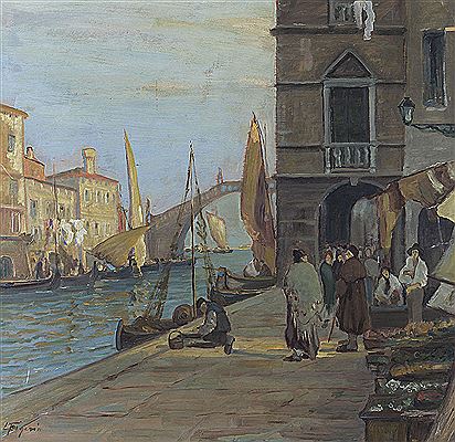 Chioggia by Luigi Frigerio - Auction record, sale price, and art valuation. Compare with similar artists and explore comparable artworks.