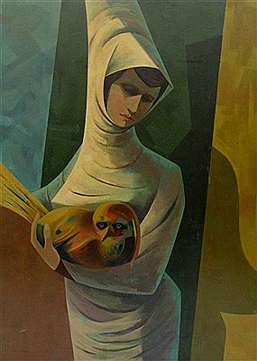 Untitled Woman with Bird by Demetrios George Jameson - Auction record, sale price, and art valuation. Compare with similar artists and explore comparable artworks.