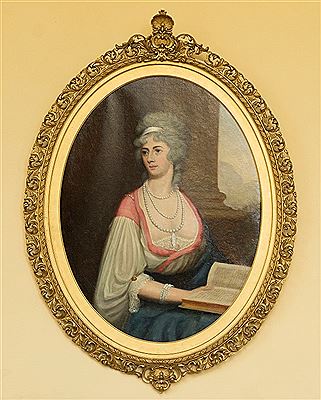 A Large Oval Portait of a Lady