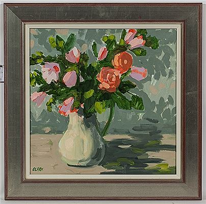 PERTUNIAS AND ROSES