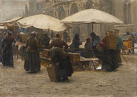 Winterliche Marktszene by Carl Alexander Brendel - Auction record, sale price, and art valuation. Compare with similar artists and explore comparable artworks.