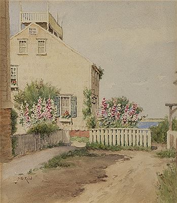 Sample artwork by Jane Reid (1862 - 1966), known for landscape-flower garden painting - View similar artists and auction records