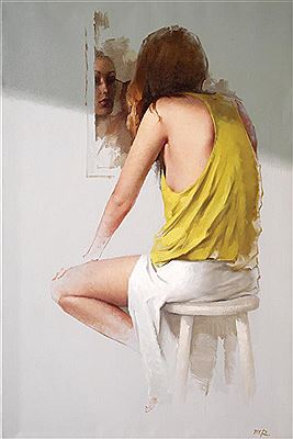Woman Putting on Makeup