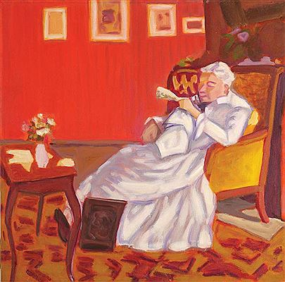 A Woman on an Arm Chair