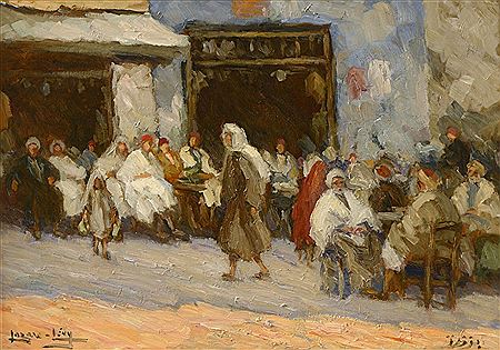 Café à Bizerte by Lazar Levy - Auction record, sale price, and art valuation. Compare with similar artists and explore comparable artworks.