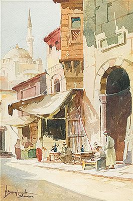 Rue Stambouliotte by Nikolai Saraphanoff - Auction record, sale price, and art valuation. Compare with similar artists and explore comparable artworks.