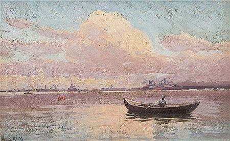 Paysage soleil couchant