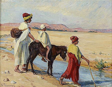 La traversée de l'oued à Biskra
