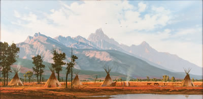 Sunset on the Tetons