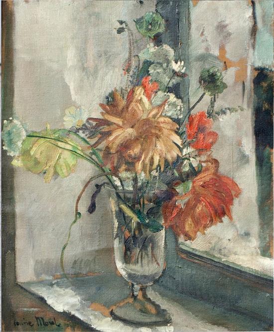 Flowers on the window seal
