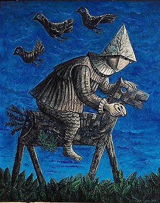 Wooden horse, 1964 by Yosl (Yosel) Bergner - Auction record, sale price, and art valuation. Compare with similar artists and explore comparable artworks.