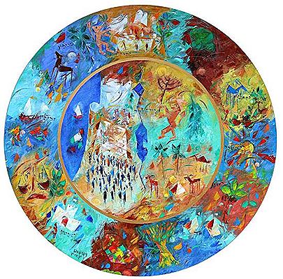 Eretz Israel with twelve tribes