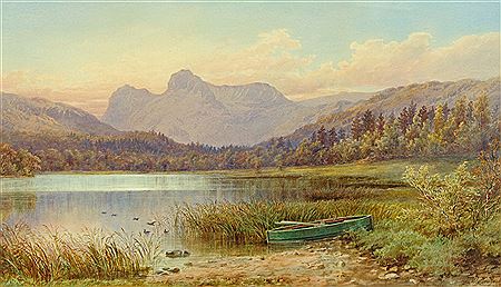 "Elterwater and Langdale Pikes" by Ebenezer Alfred Warmington - Auction record, sale price, and art valuation. Compare with similar artists and explore comparable artworks.