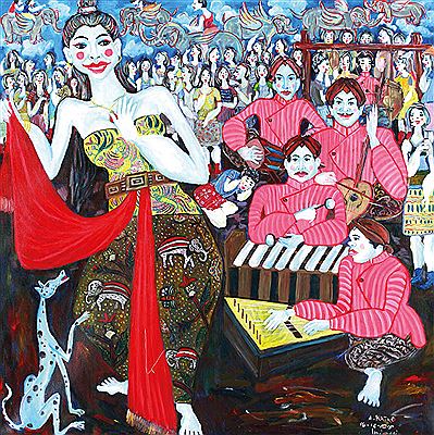 Penari, 2015 by Agus Katro - Auction record, sale price, and art valuation. Compare with similar artists and explore comparable artworks.