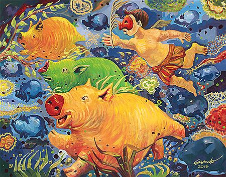 Mengejar Babi-babi, 2016 by Yudha Sasmito - Auction record, sale price, and art valuation. Compare with similar artists and explore comparable artworks.
