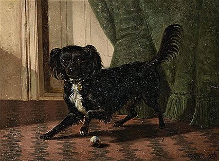 Doggy with ball by Emil Rieck - Auction record, sale price, and art valuation. Compare with similar artists and explore comparable artworks.