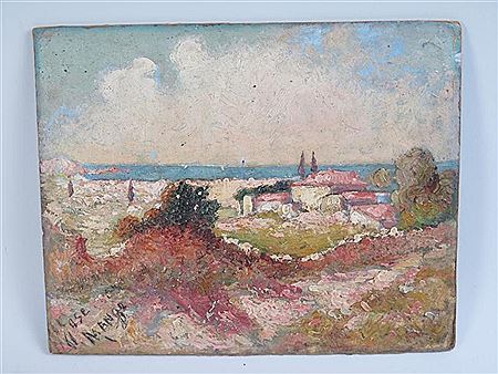 Paysage de bord de mer aux environs de Toulon by Joseph-Julien Mange - Auction record, sale price, and art valuation. Compare with similar artists and explore comparable artworks.