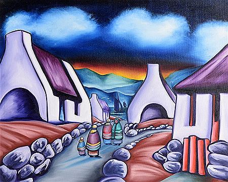 Coastal Village by John Harbonton - Auction record, sale price, and art valuation. Compare with similar artists and explore comparable artworks.