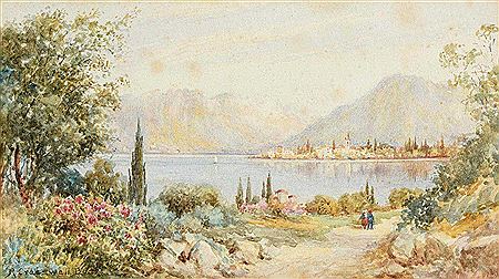 Continental Lake Scene by Robert Creswell Boak - Auction record, sale price, and art valuation. Compare with similar artists and explore comparable artworks.