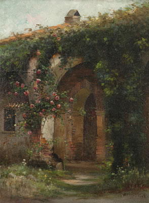 Mission Garden by Charles Albert Rogers - Auction record, sale price, and art valuation. Compare with similar artists and explore comparable artworks.